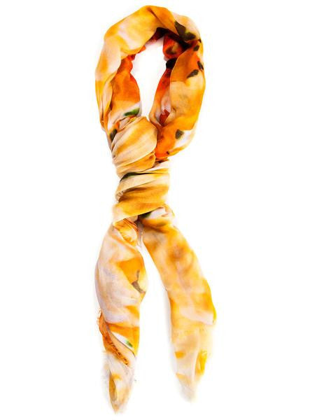 Fleur Jaune - Designer Luxury scarf by Sheila Johnson Collection
