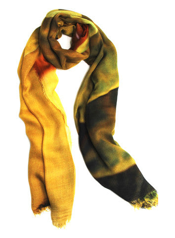 Golden Leaves - Designer Luxury scarf by Sheila Johnson Collection